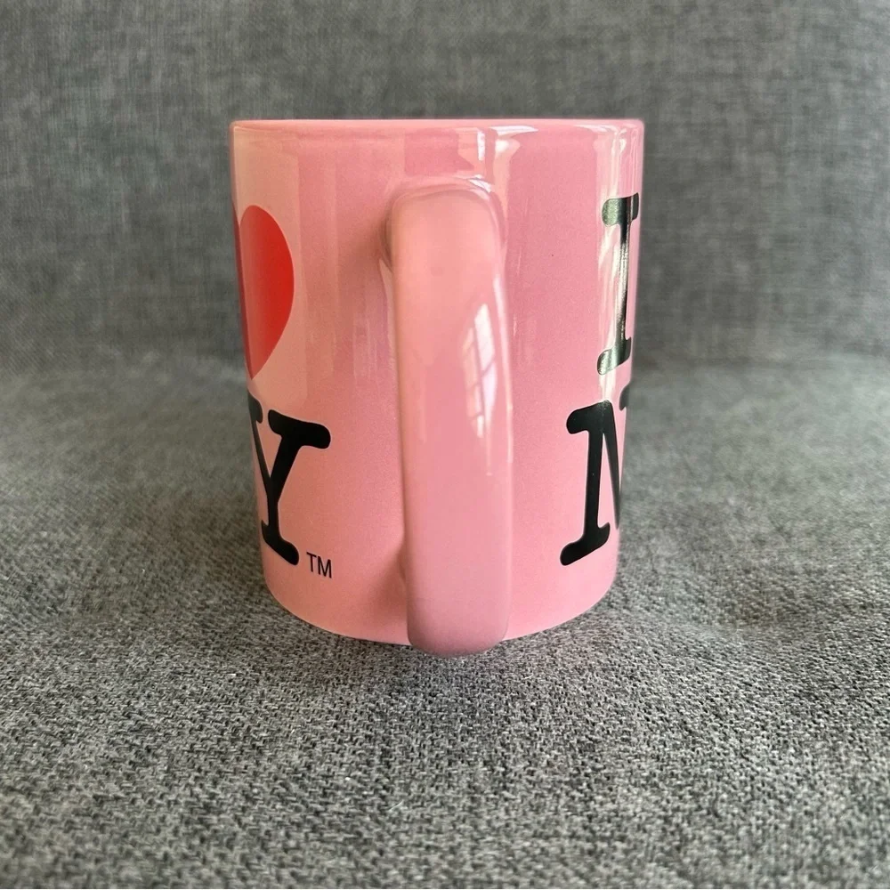 I ♥️ NY Coffee Mug, Pink, Black, Red, 12 oz